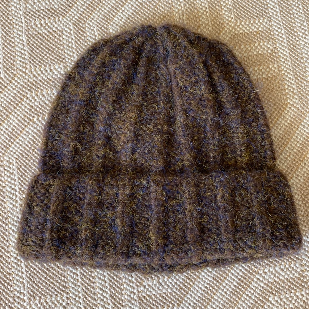 NWT Anthropologie Brown Beanie Hat